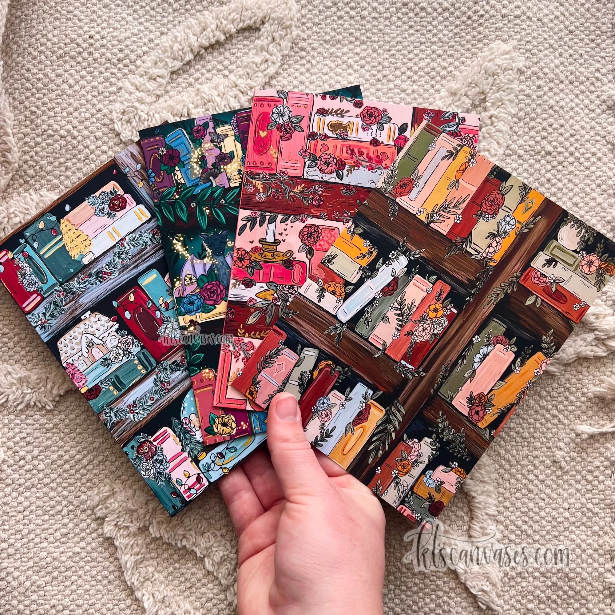 Bookshelf Collection Card Set of 4