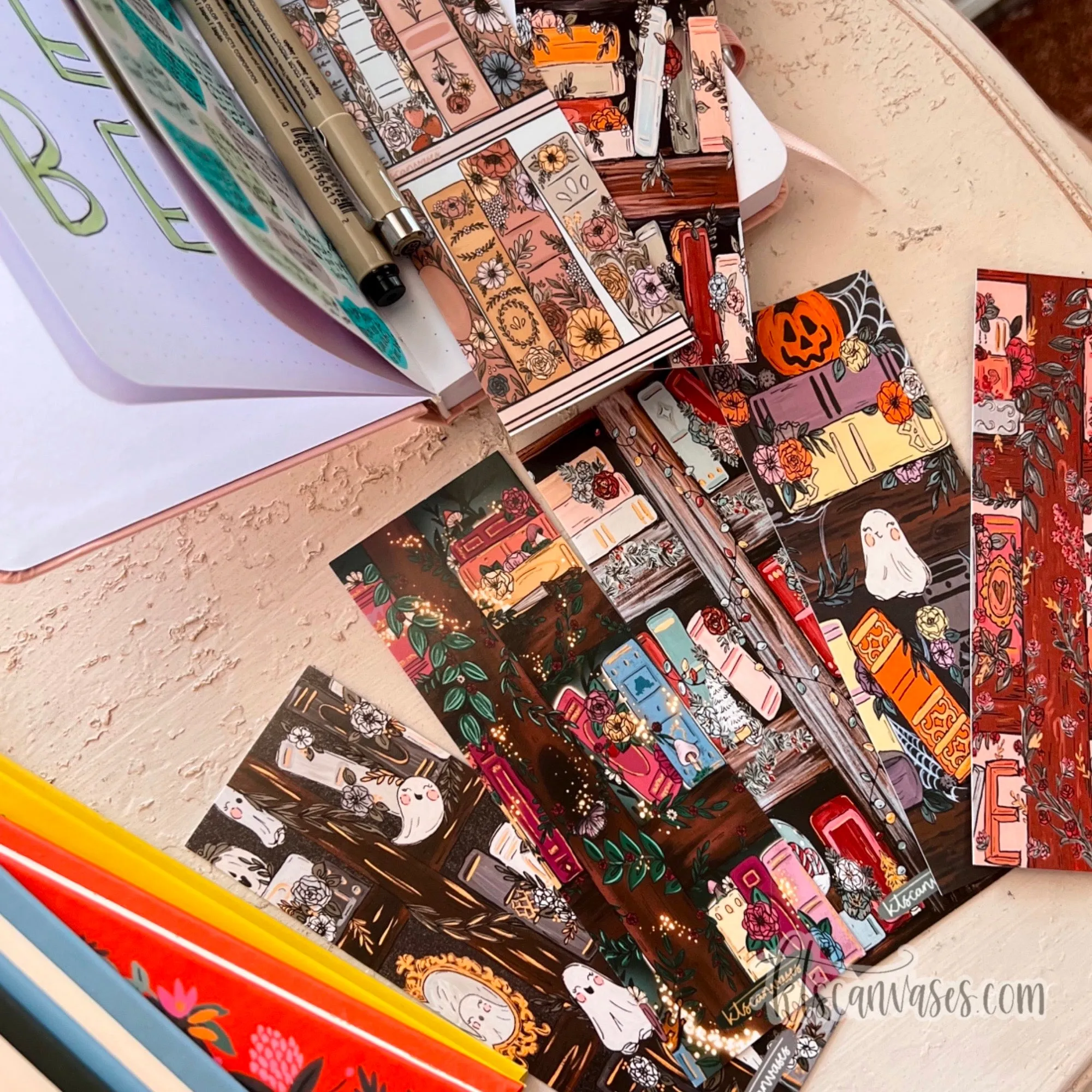 Bookshelf Collection Set of 7 Double Sided Bookmarks