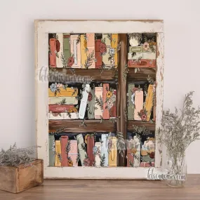 Bookshelf Garden Art Print