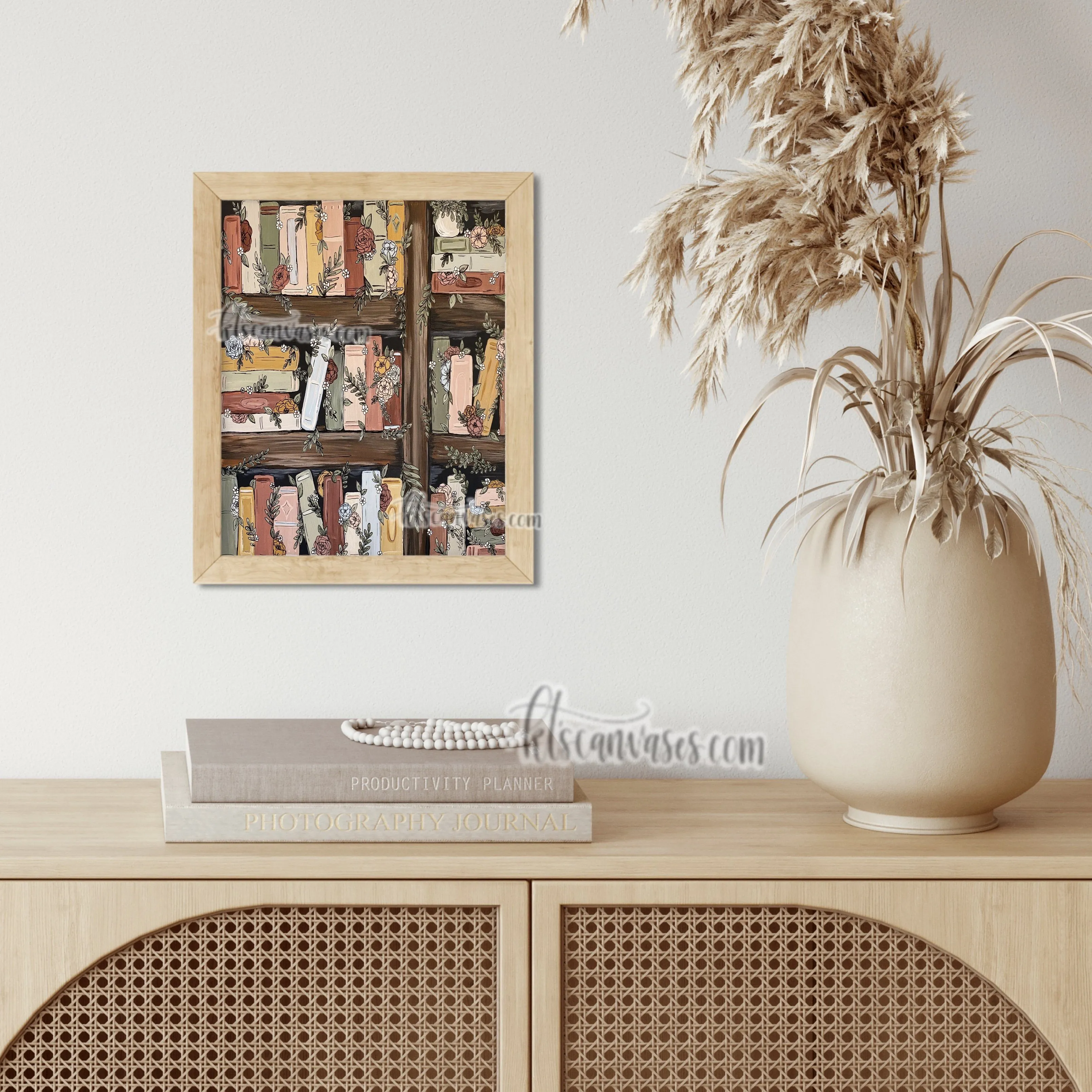 Bookshelf Garden Art Print