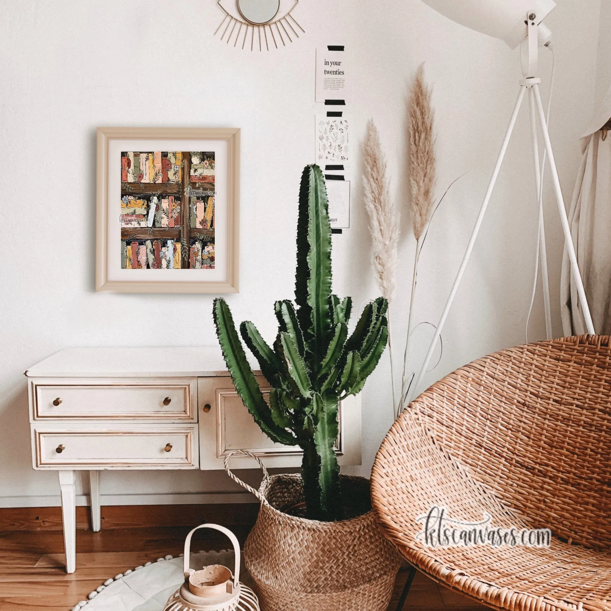Bookshelf Garden Art Print