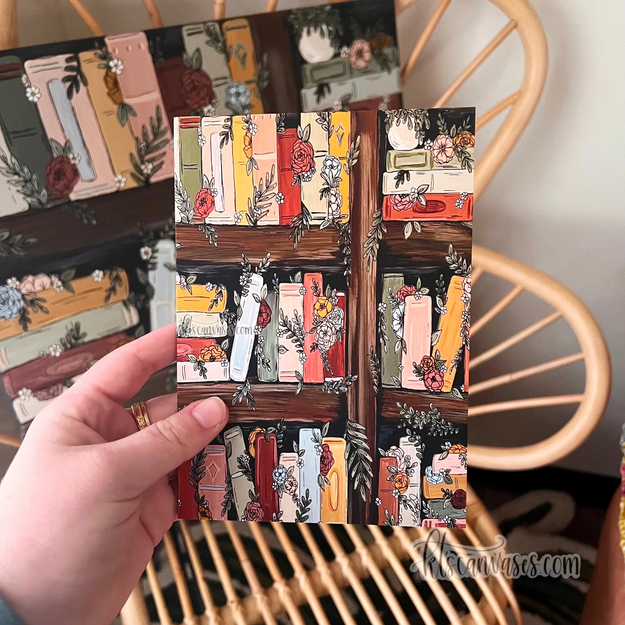 Bookshelf Garden Card