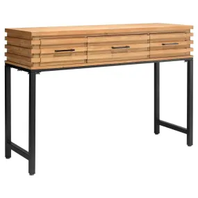 Brown Fir Wood Iron Logan Console