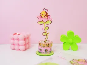 Bumblebutt Flower Washi Tape Stand | Cute Spring Desk Organiser | Kawaii Acrylic Display