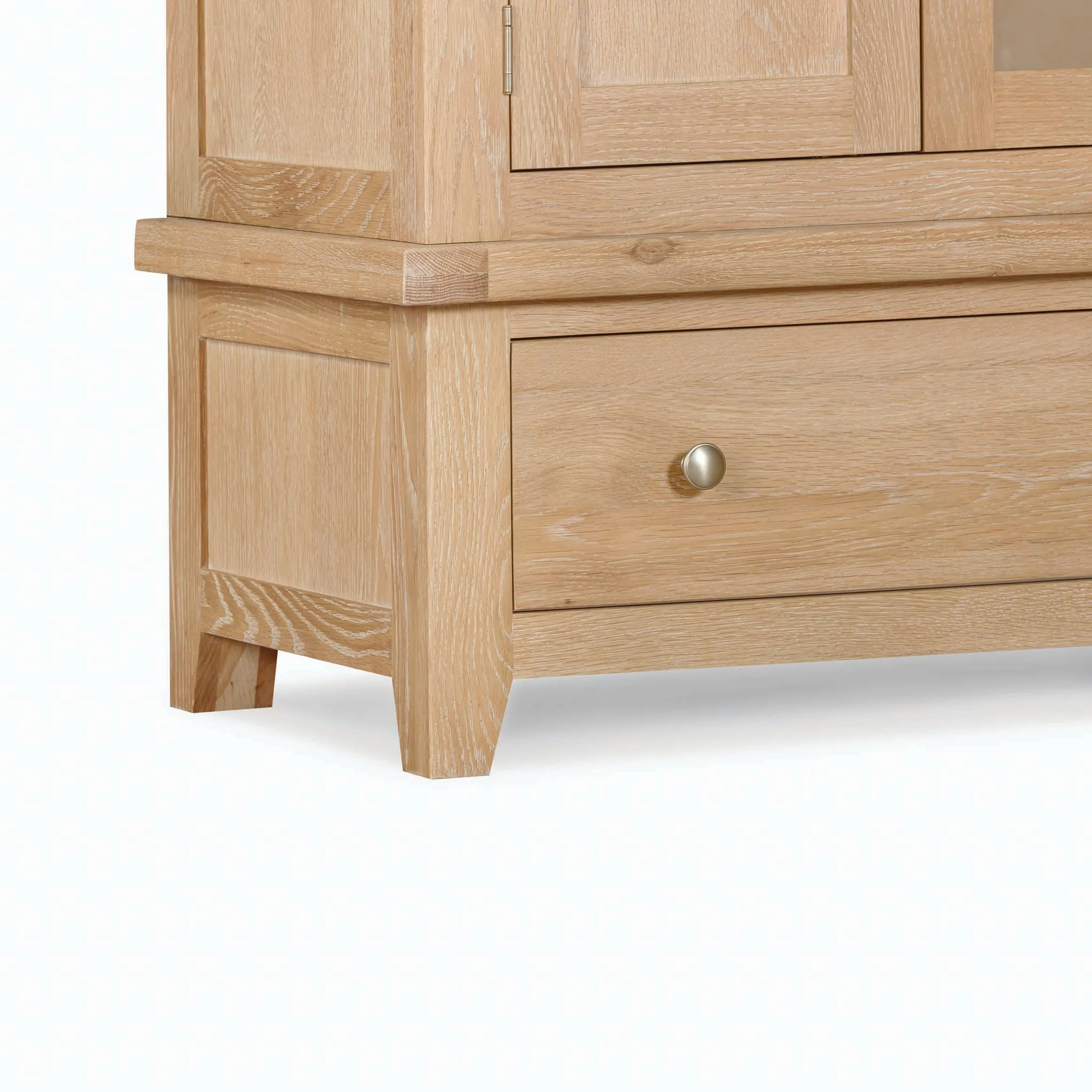 Burford Triple Wardrobe with 2 Drawers in Natural Oak