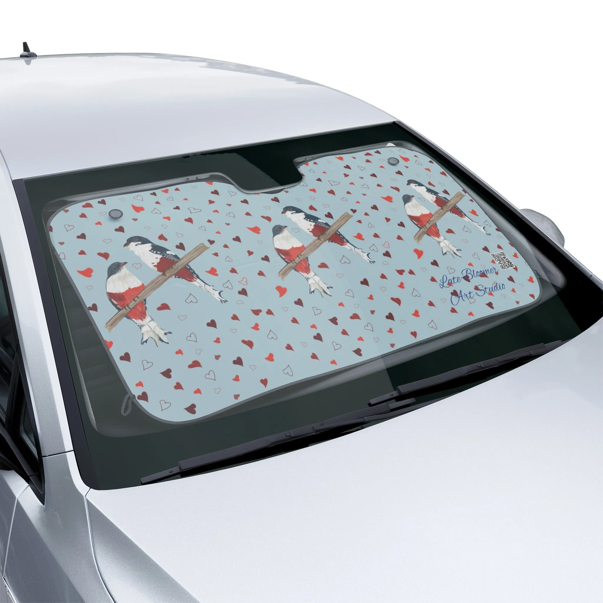 Car Windshield Sunshade - Cuban Trogon/Tocororo