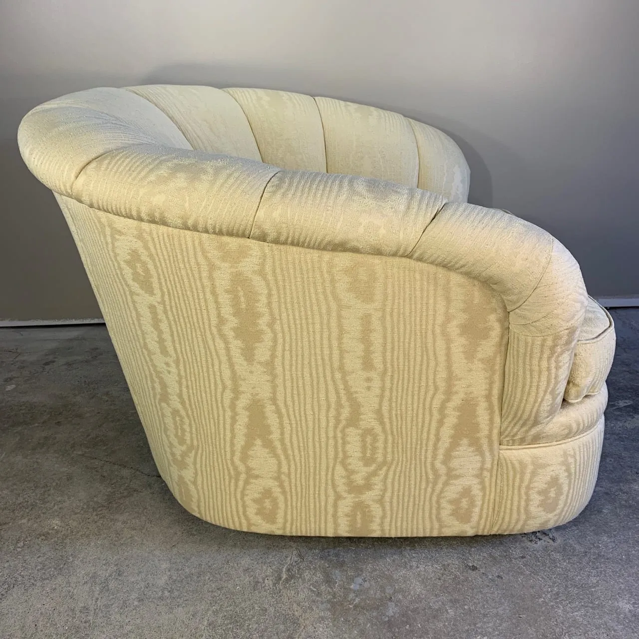 Century Furniture Custom Cream Chair Ottoman Set