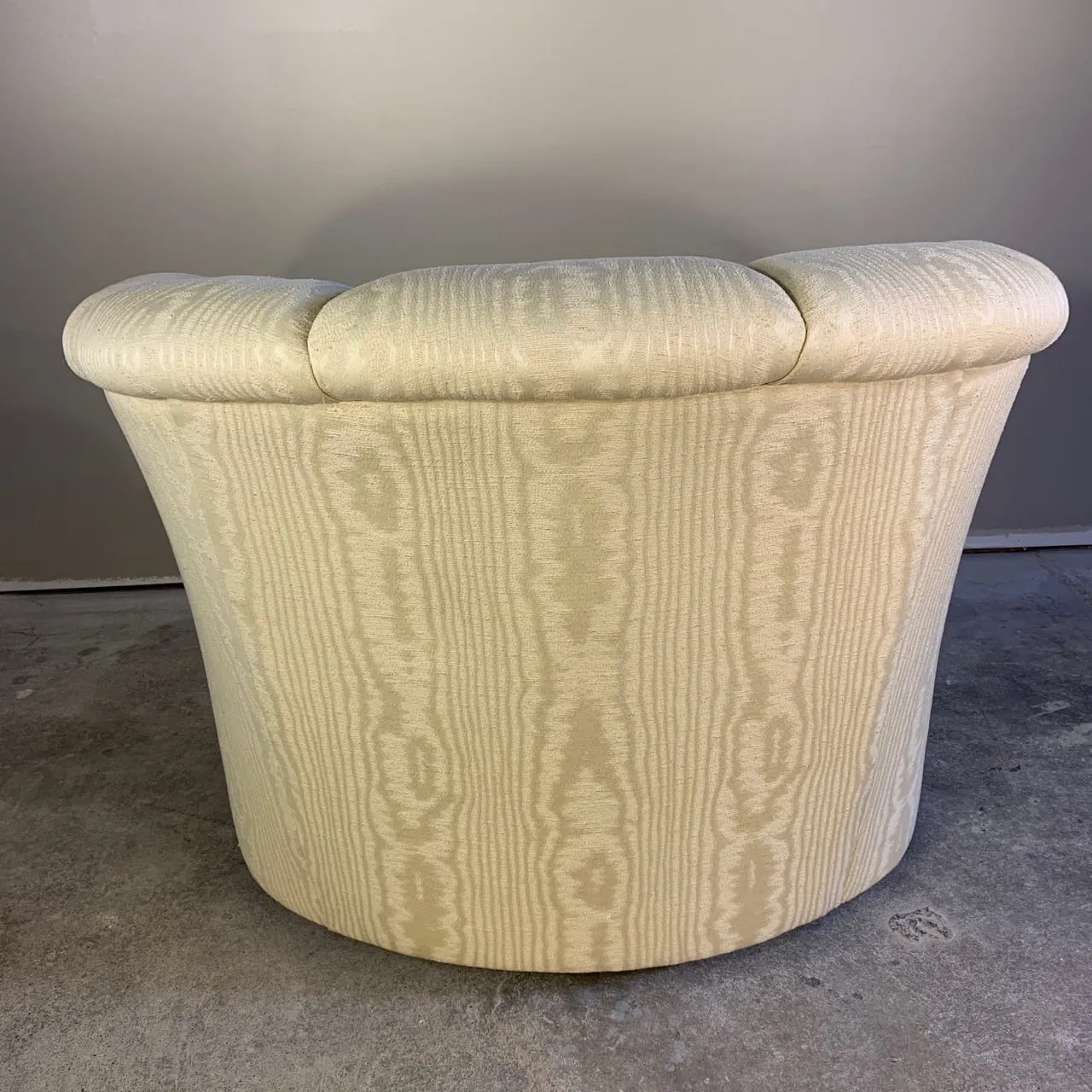 Century Furniture Custom Cream Chair Ottoman Set