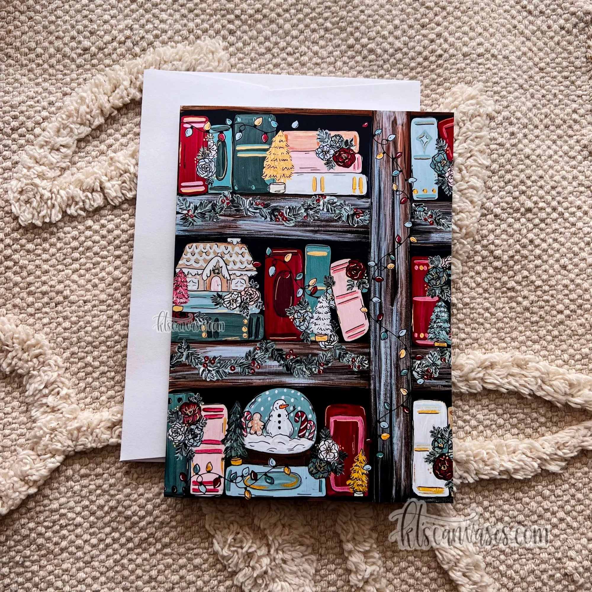 Christmas Bookshelf Card