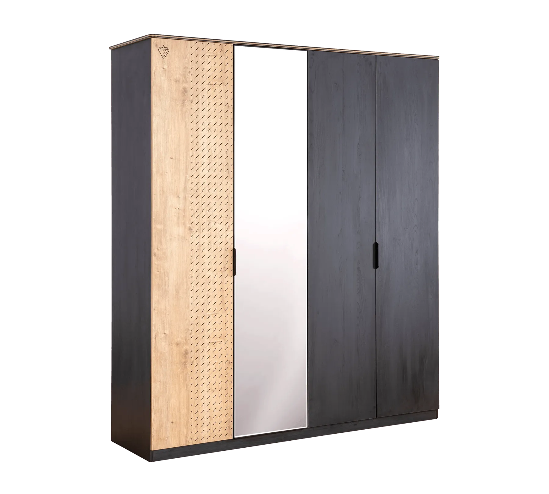 Cilek Black 4 Doors Wardrobe