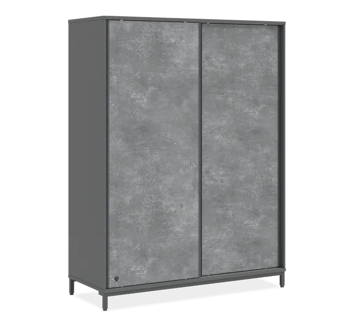 Cilek Space Gray Sliding Wardrobe