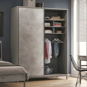 Cilek Space Gray Sliding Wardrobe