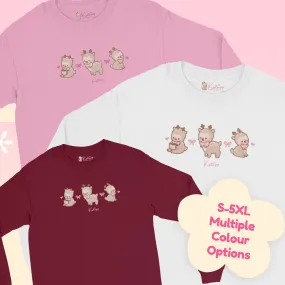 Cinnamon the Chubby Reindeer Christmas Long Sleeve T-Shirt | Cute Holiday Apparel | Festive Winter Wardrobe Essential