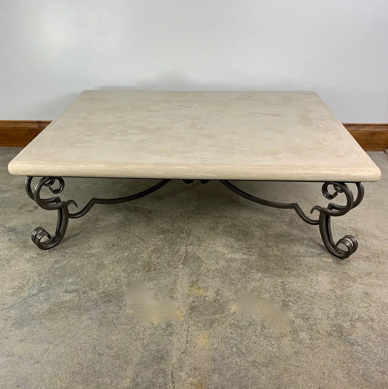 Coffee Table, Cement Composite Top, Steel Base