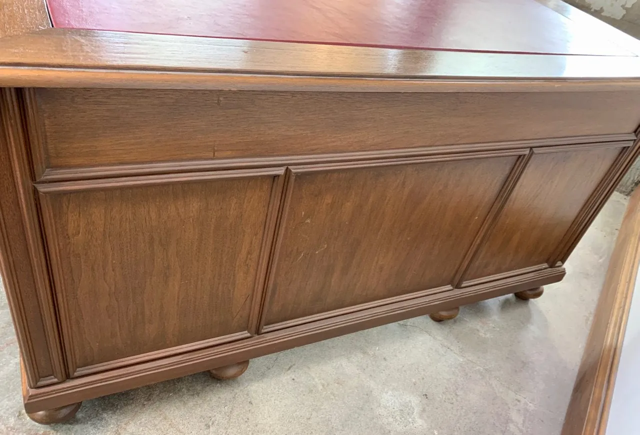 Desk, Vintage, Traditional, Leather Top