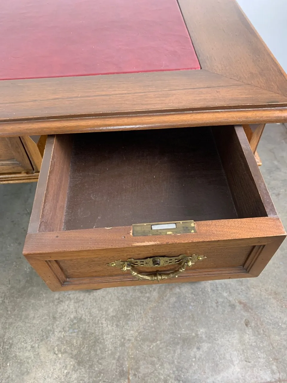 Desk, Vintage, Traditional, Leather Top