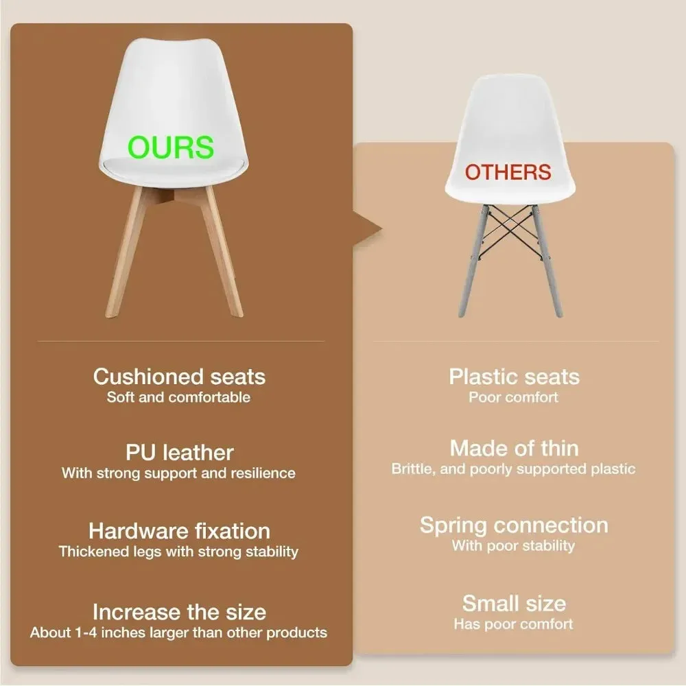 Dining Chairs Set of 4 Mid-Century Modern Dinning Chairs
