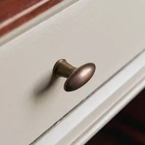 Distressed Antique Brass Zeppelin Cabinet Knob