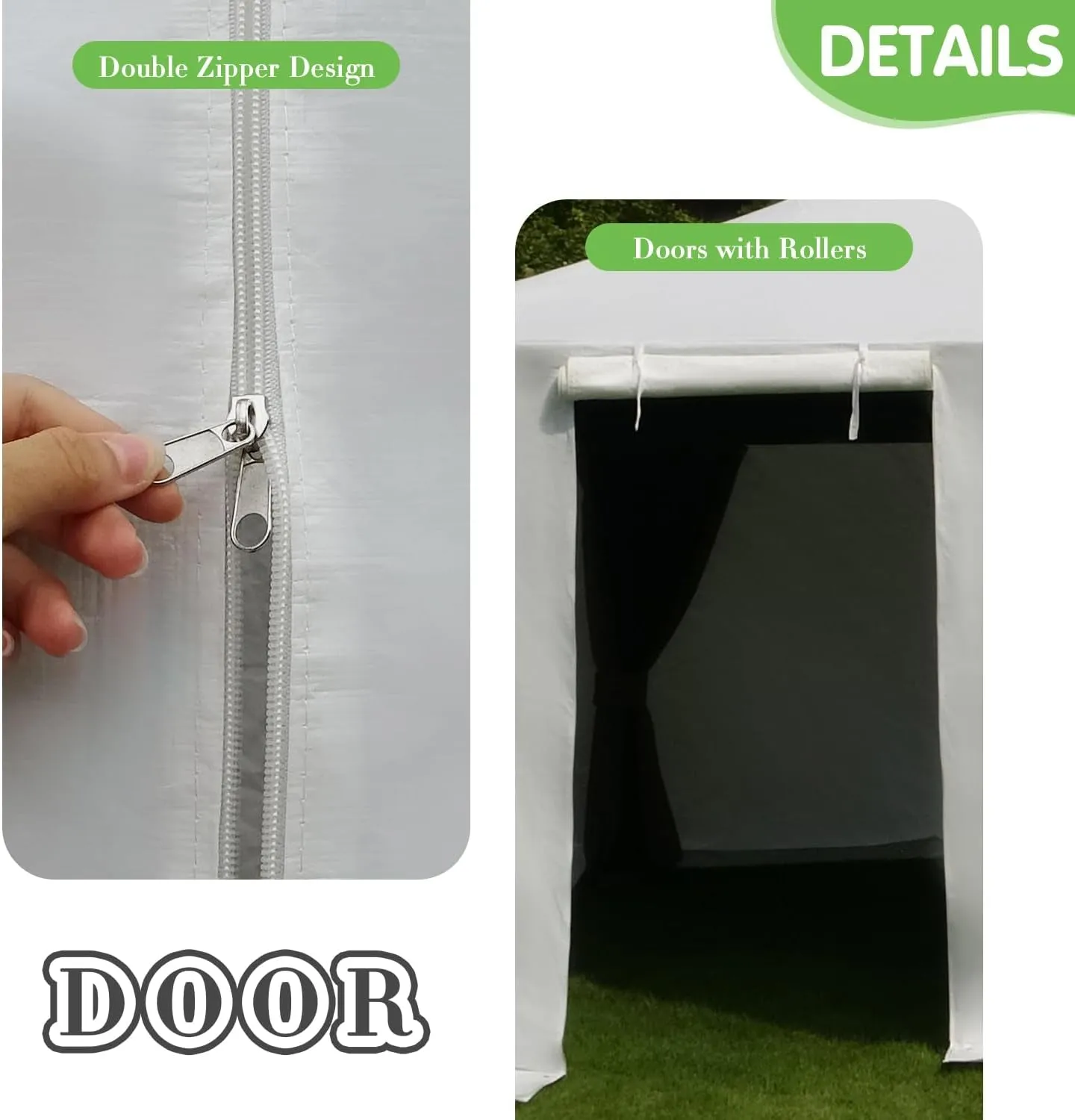 All-Season Waterproof Universal Winter Gazebo Cover - 12 x 14 Hardtop Protection with Sidewalls & Ventilated Mesh Windows - Outdoor Enclosed Cover in White