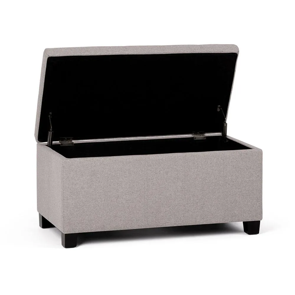 Dover Storage Ottoman in Linen