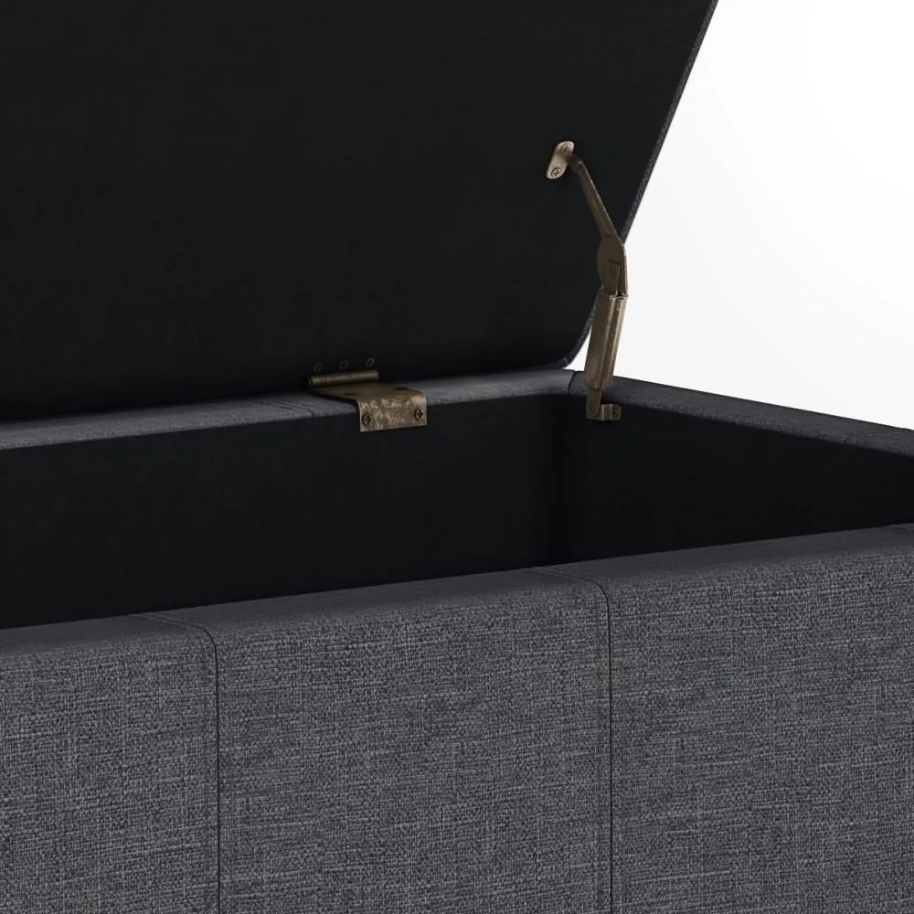 Dover Storage Ottoman in Linen