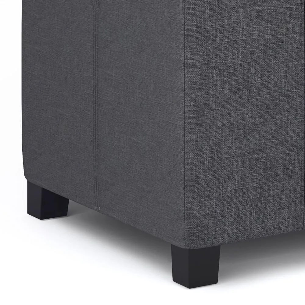 Dover Storage Ottoman in Linen