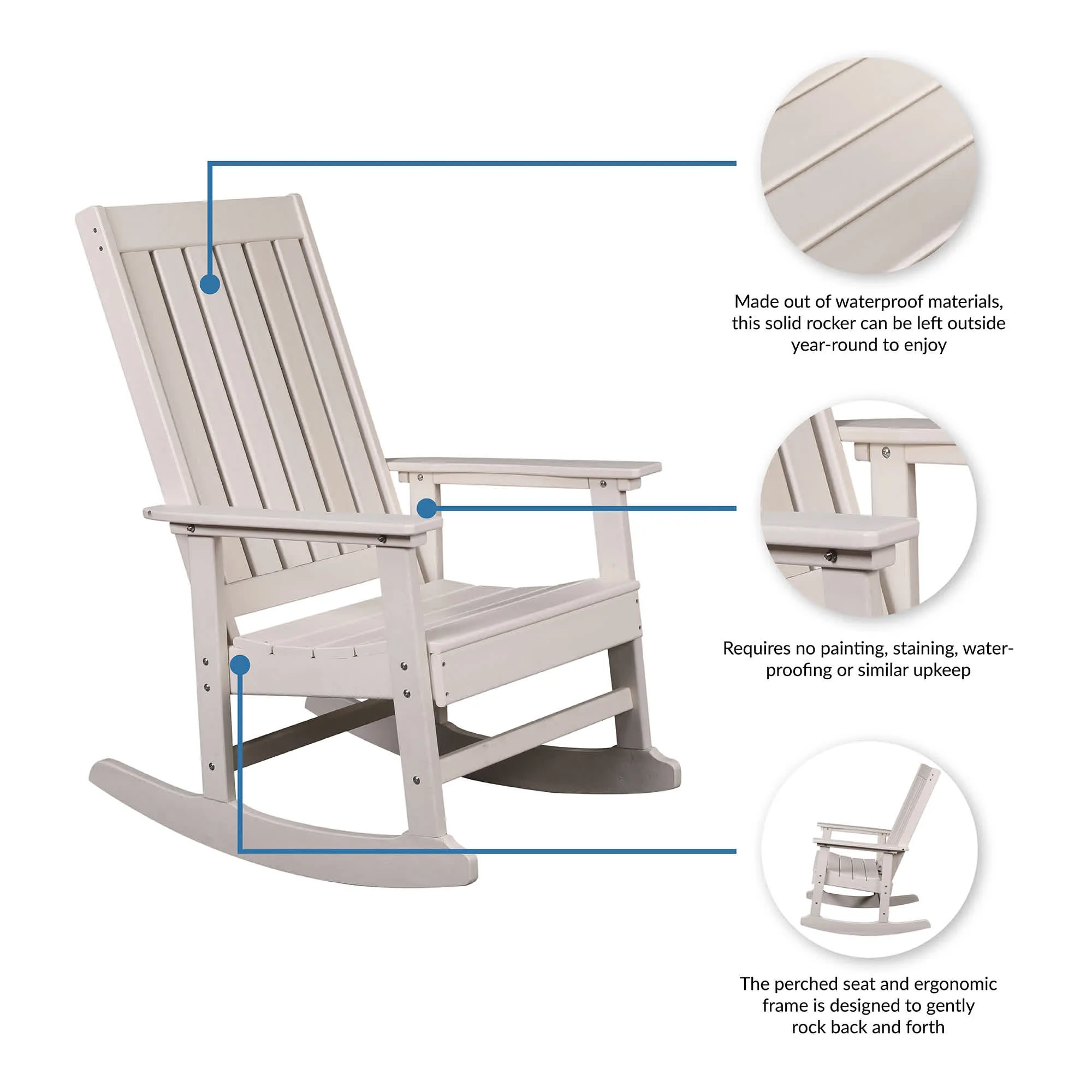 Ez-Care Tek-Wood™ Adirondack Rocker
