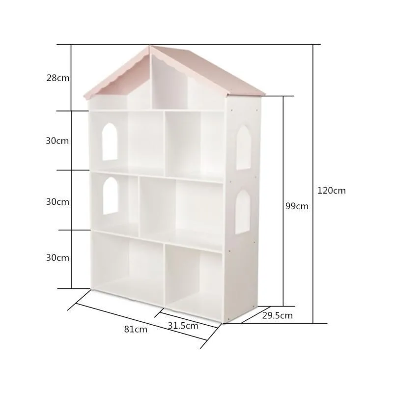 FIJN Pink Roof House Bookshelf
