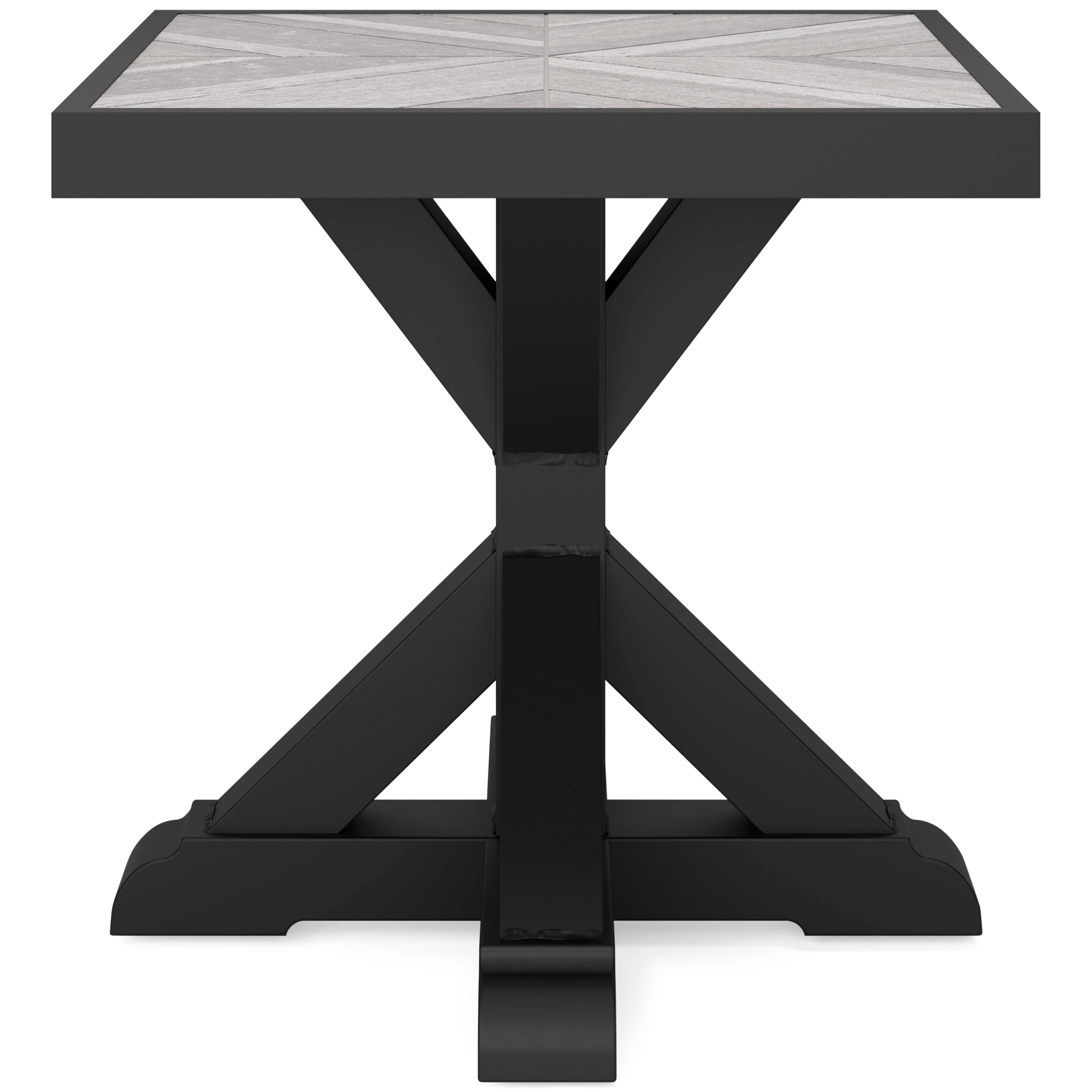 Fire Island Black Outdoor 22" Square End Table