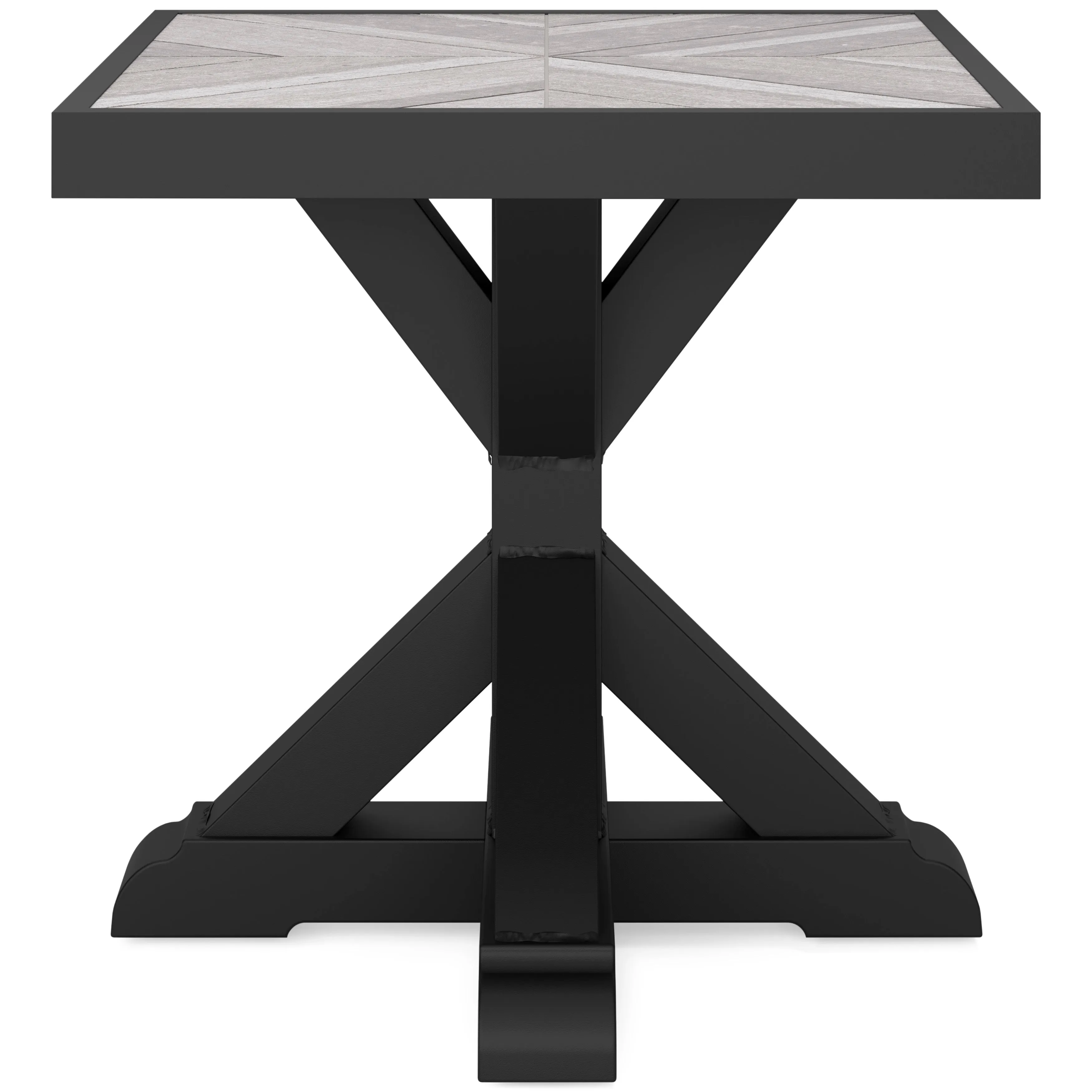 Fire Island Black Outdoor 22" Square End Table