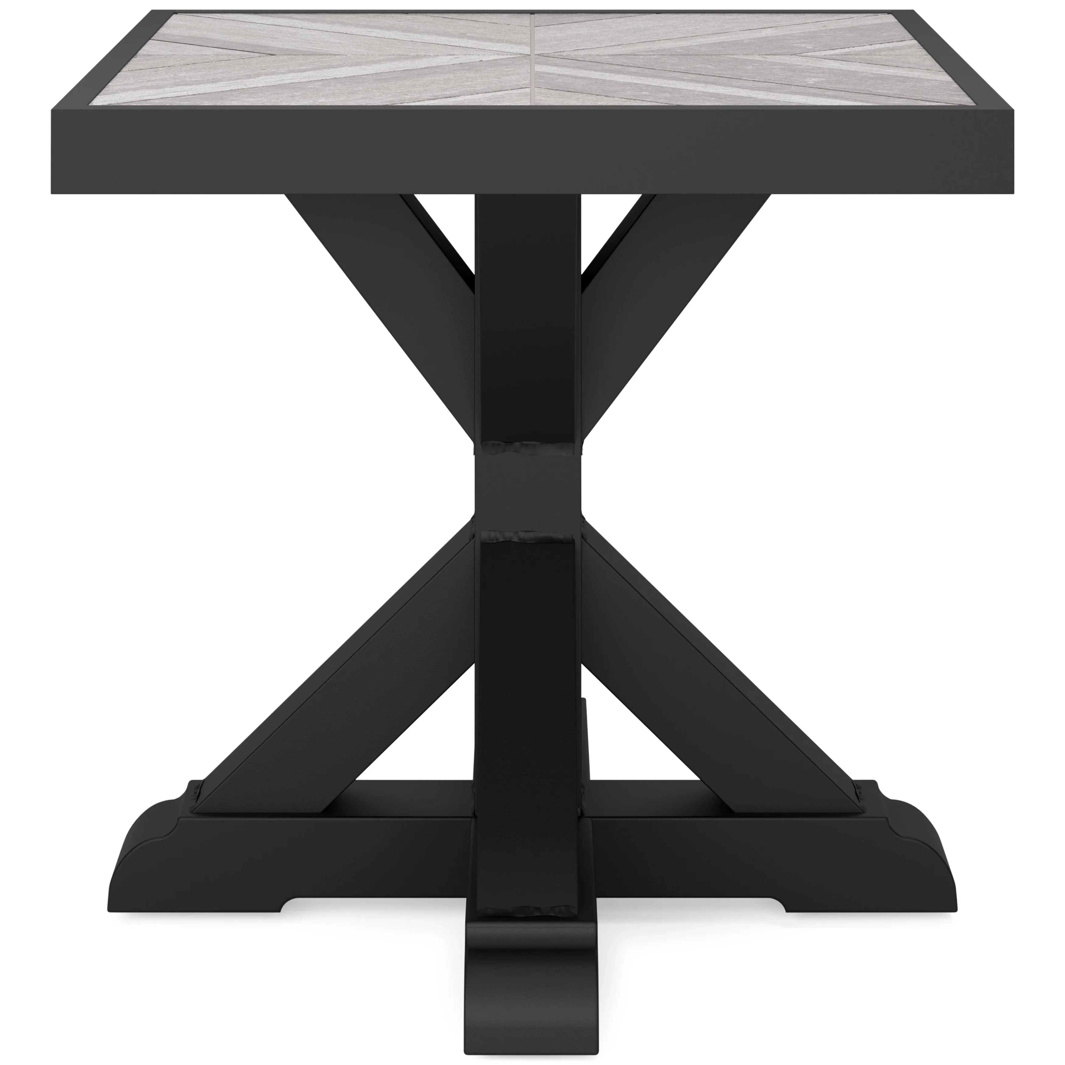 Fire Island Black Outdoor 22" Square End Table