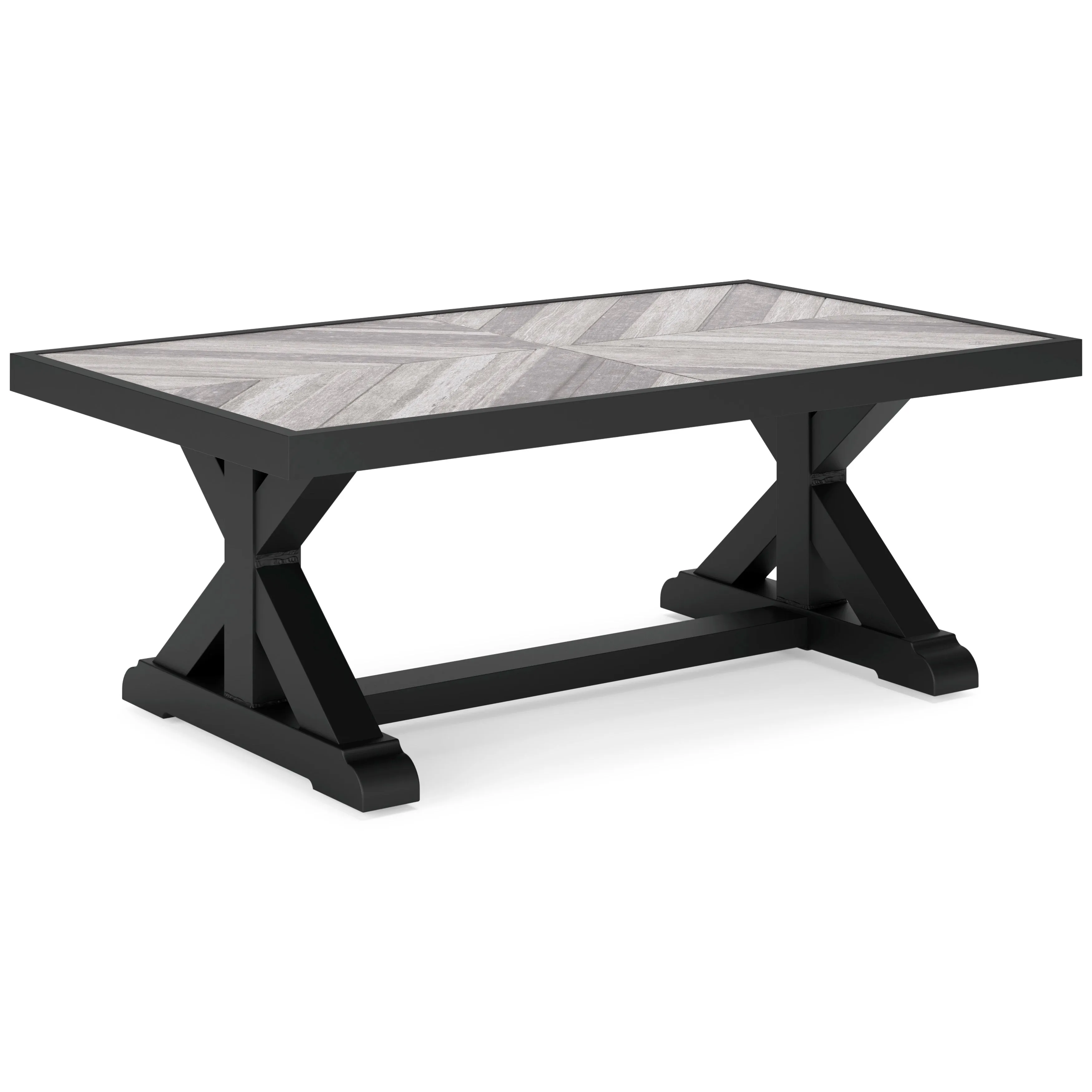 Fire Island Black Outdoor 48" Coffee Table - NEW