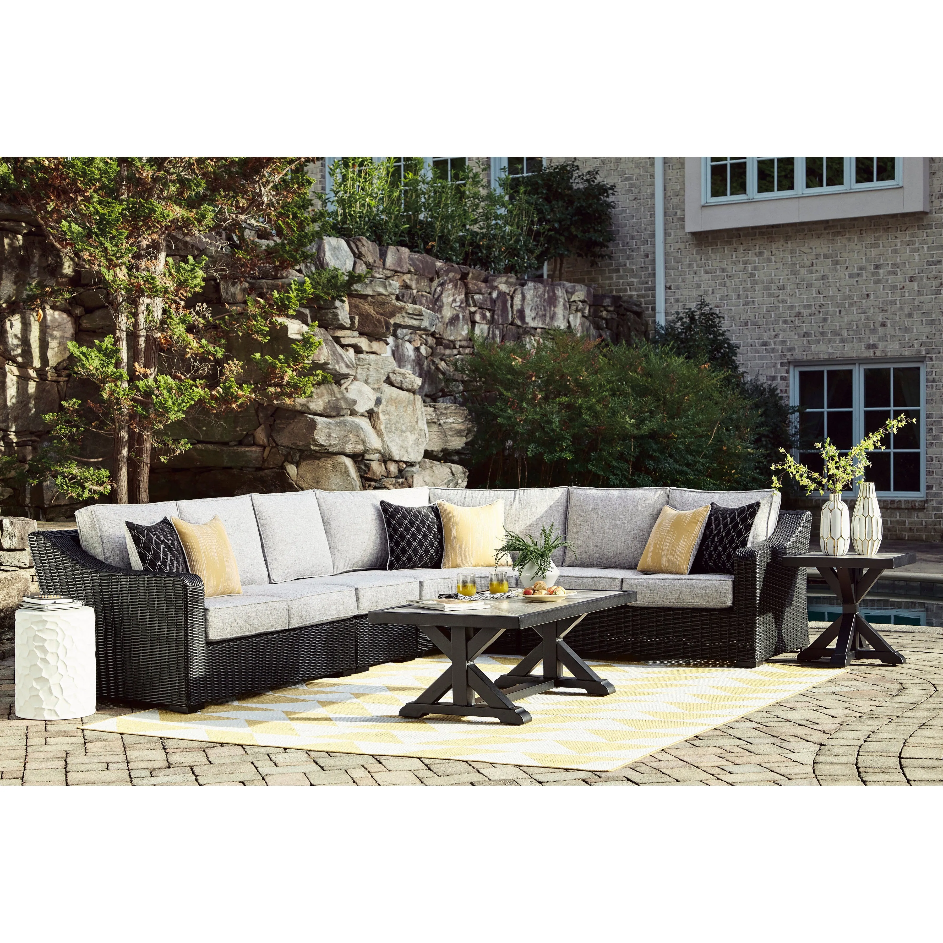 Fire Island Black Outdoor 48" Coffee Table - NEW
