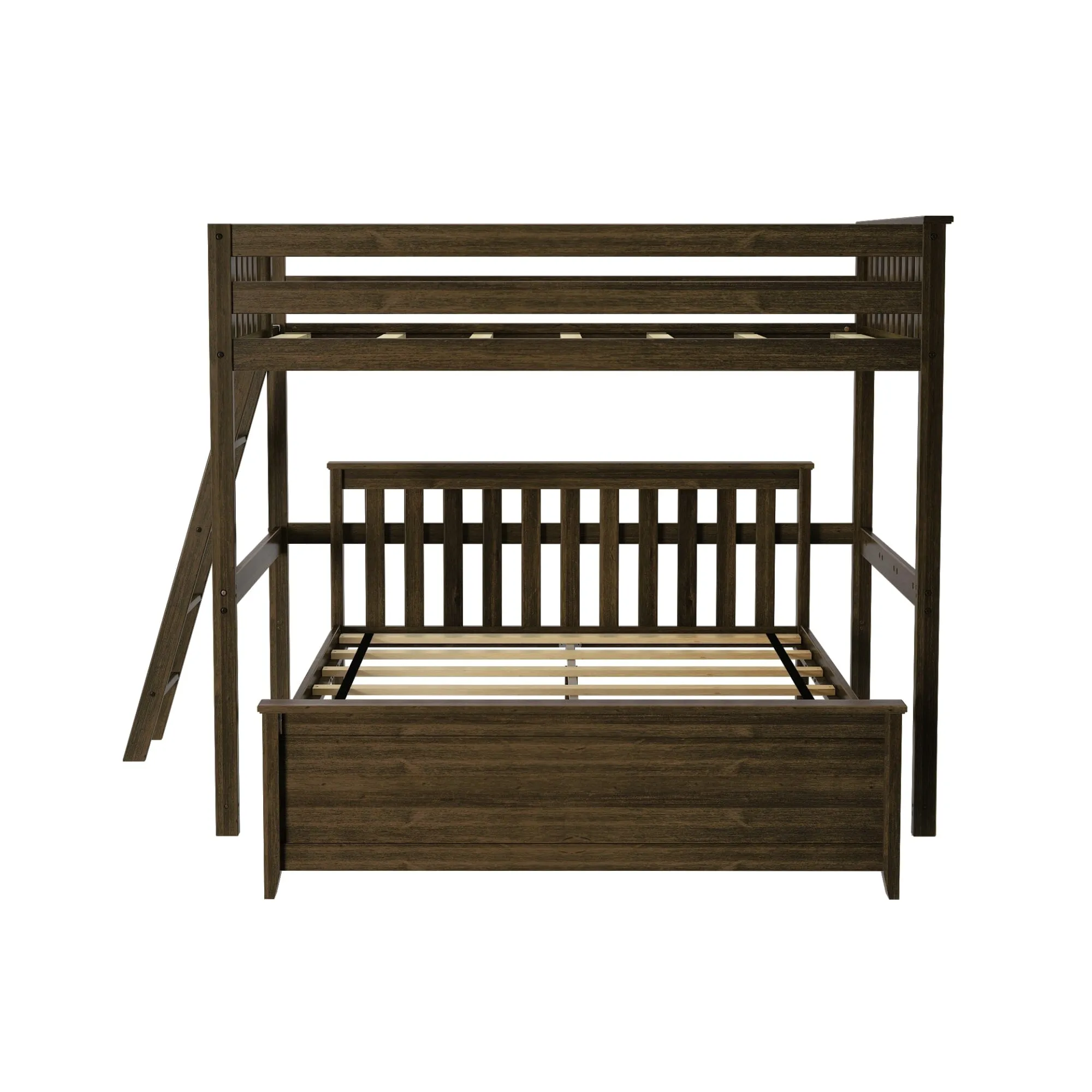 Full Over Queen L-Shaped Bunk Bed
