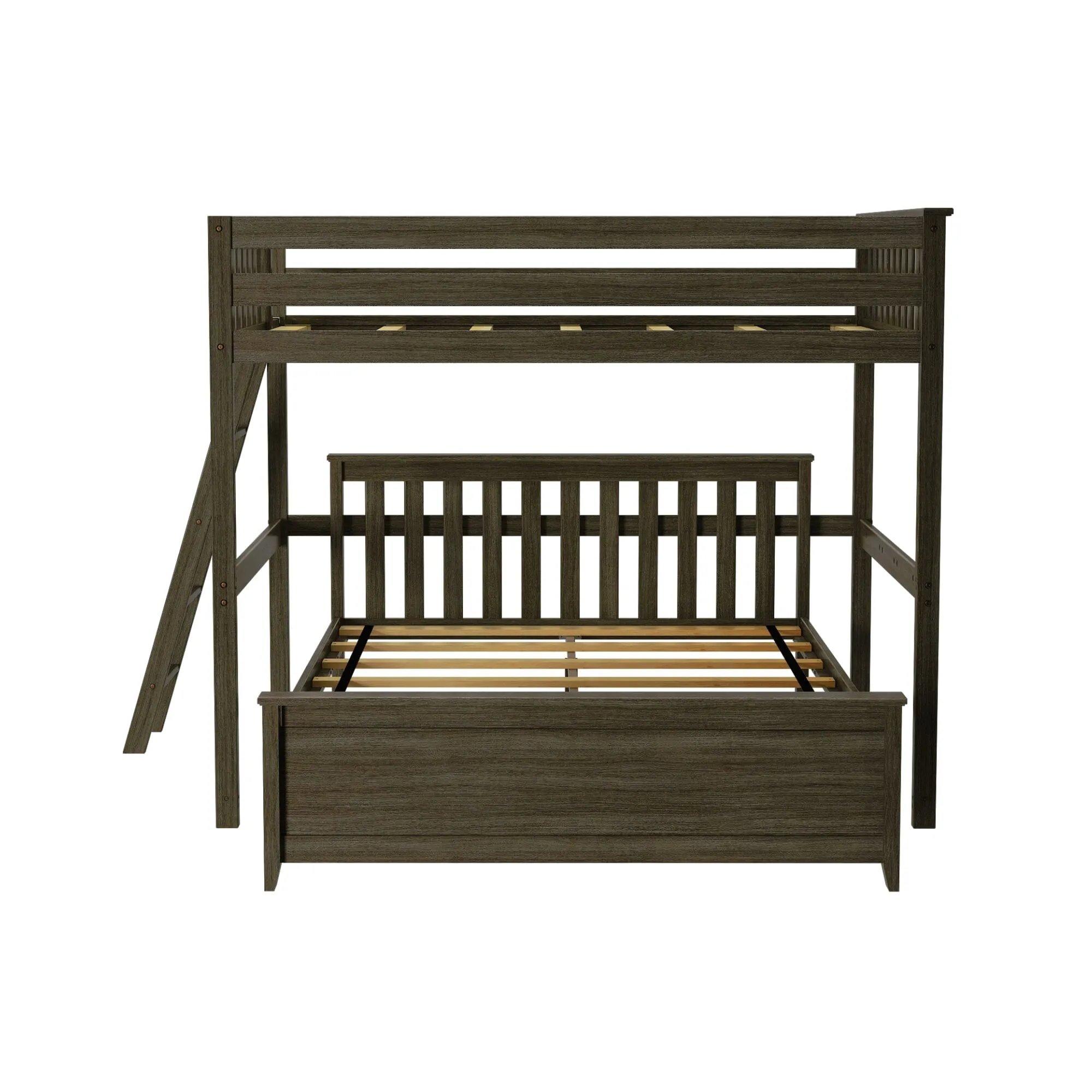 Full Over Queen L-Shaped Bunk Bed