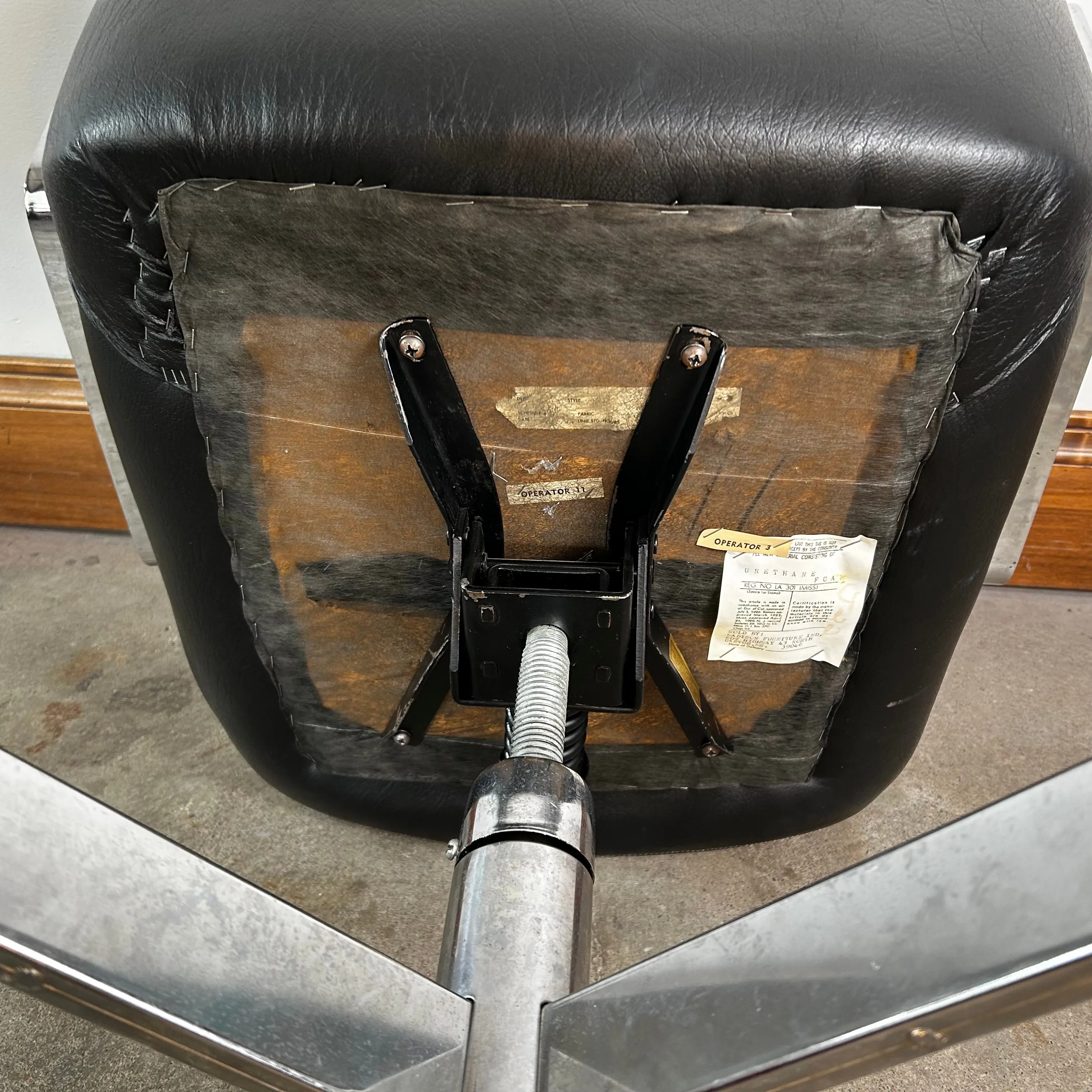 Furniture, Office Chair, Chrome Frame, Faux Leather Upholstery