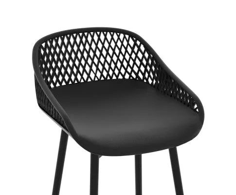 Gardeon 4-Piece Outdoor Bar Stools Plastic Metal Dining Chair Balcony