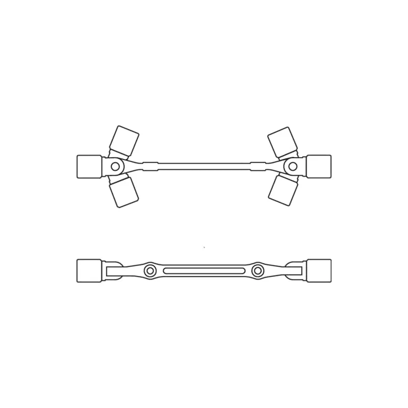 Gedore 6299870 Swivel head wrench double ended 16x17 mm