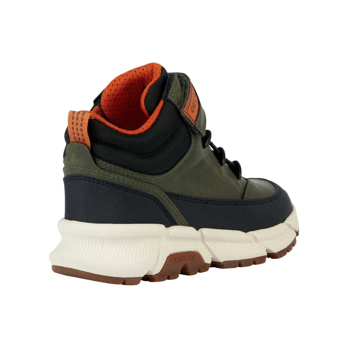 Geox Boy's (Sizes 30-41) Flexyper Green/Orange Waterproof