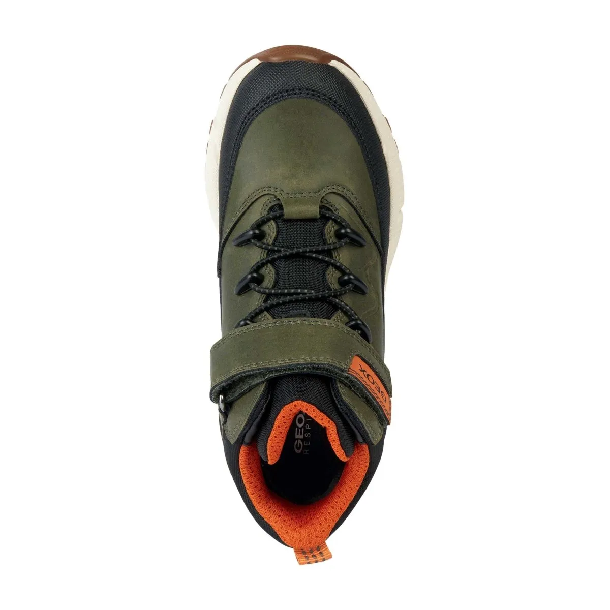 Geox Boy's (Sizes 30-41) Flexyper Green/Orange Waterproof