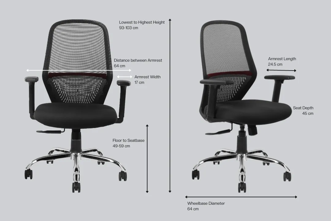 Green Soul Eva Mid Back Mesh Premium Office Chair