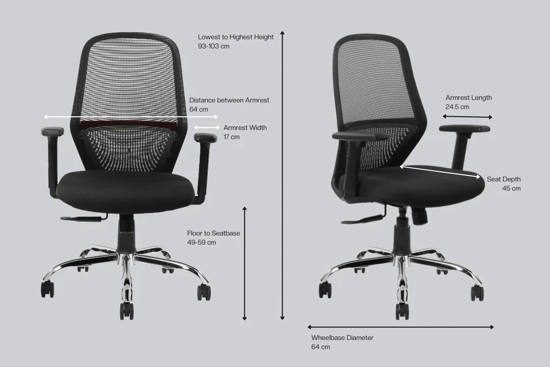 Green Soul Eva Mid Back Mesh Premium Office Chair