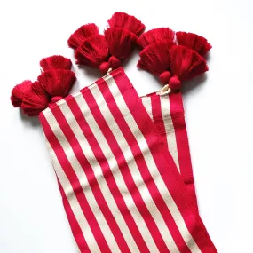 Hot Pink Striped Accent Bed Runner