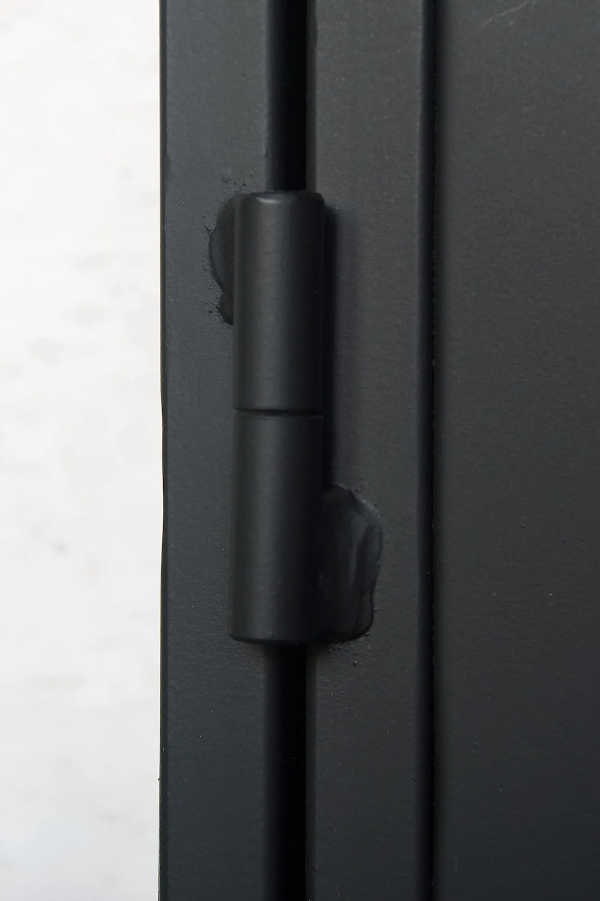 Industrial Metal Bedside Table - Matt Black