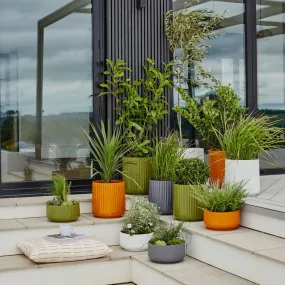 Ivyline Hudson Corrugated Planter 2 Set