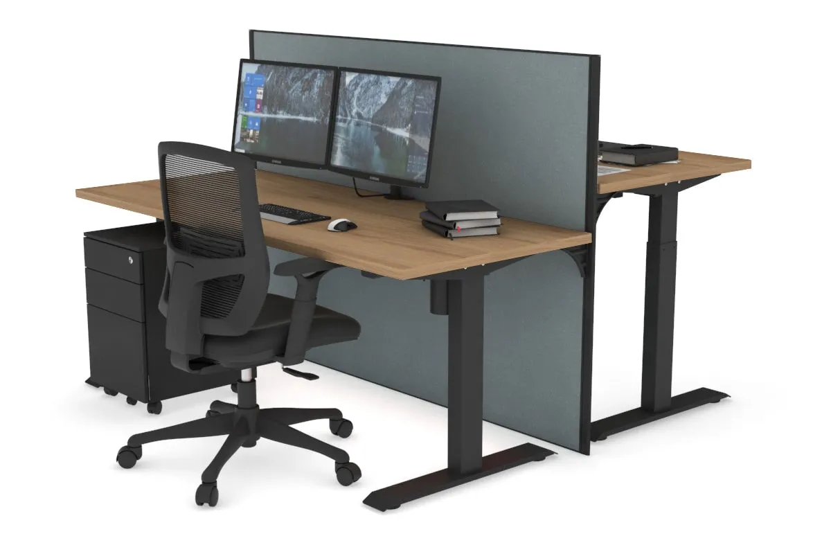 Just Right Height Adjustable 2 Person Bench Workstation [1200L x 700W]