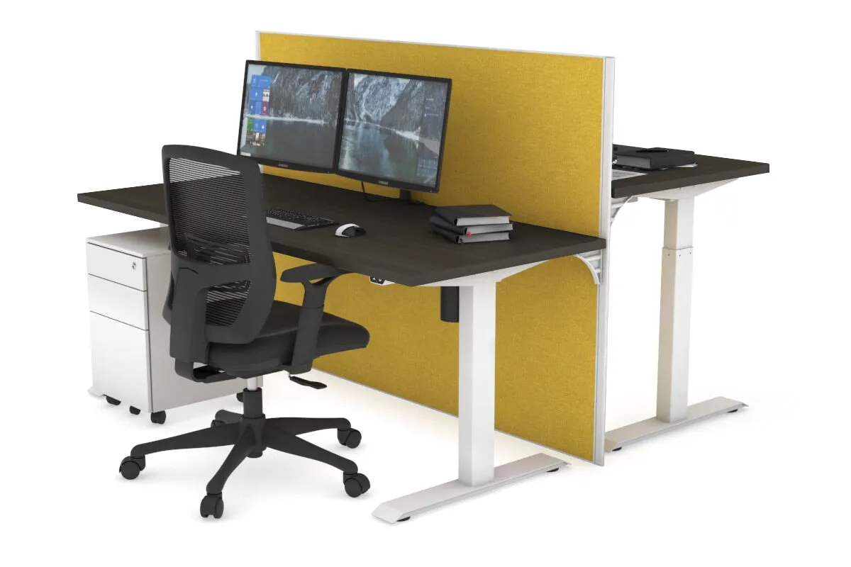 Just Right Height Adjustable 2 Person Bench Workstation [1200L x 700W]