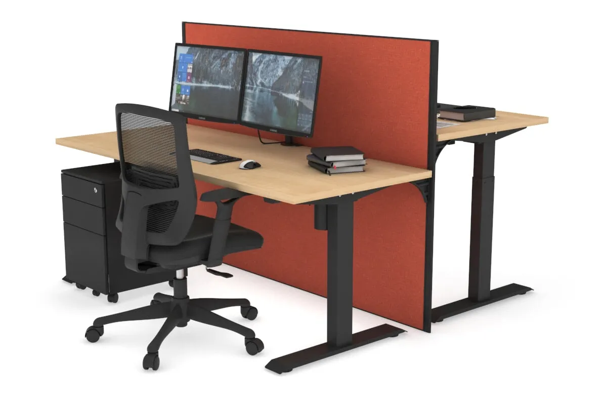 Just Right Height Adjustable 2 Person Bench Workstation [1200L x 700W]