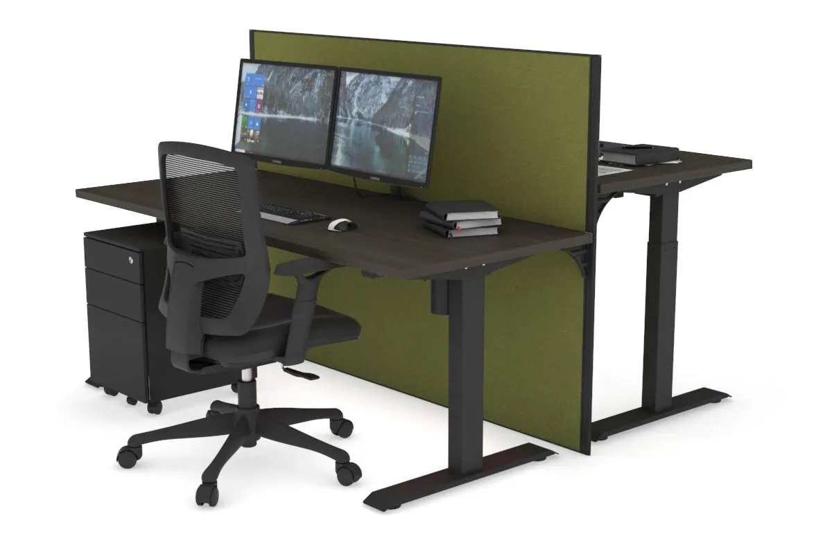 Just Right Height Adjustable 2 Person Bench Workstation [1200L x 700W]