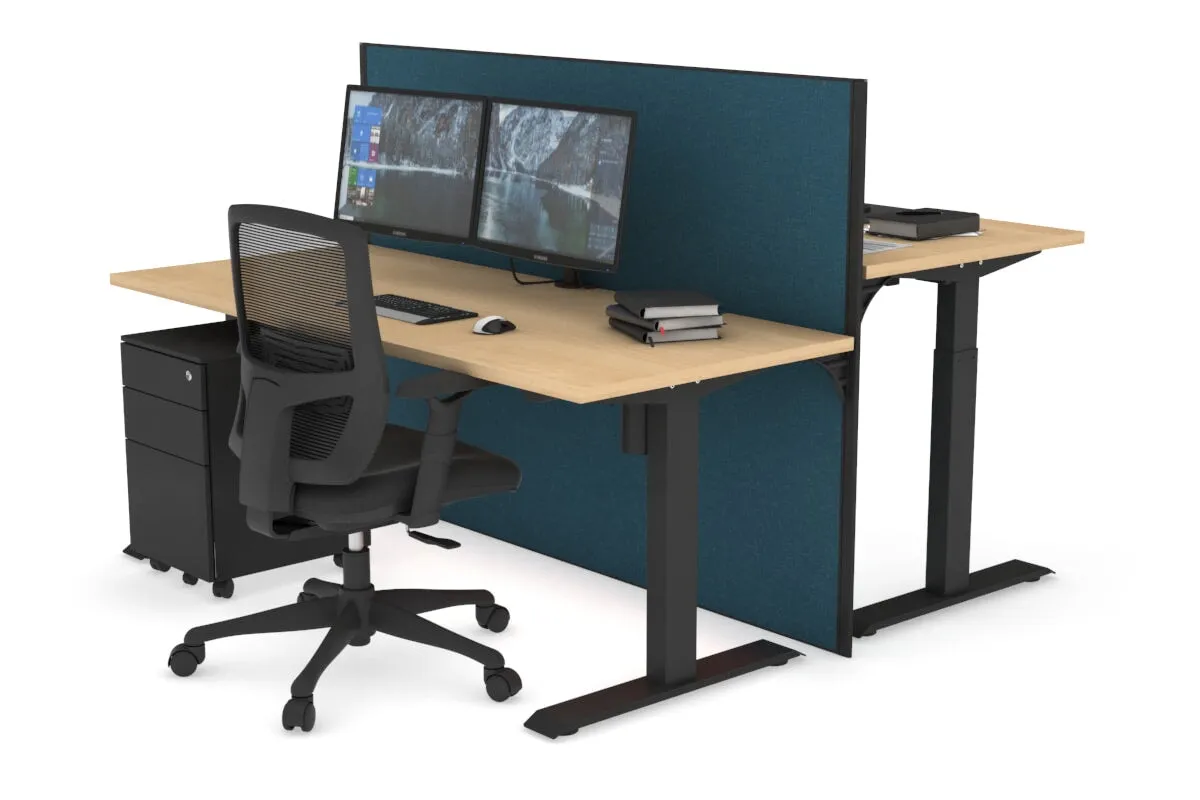Just Right Height Adjustable 2 Person Bench Workstation [1200L x 700W]
